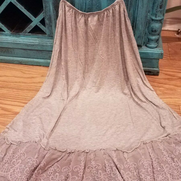 Gray Ruffle Lace Hem Size Slip Extender Cami 2X 3 - Picture 5 of 5